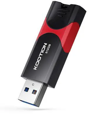 KOOTION 512GB USB Flash Drive 3.0 Thumb Drive, Retractable Zip Drive USB Memory Stick for Backup, Compatible with Laptop/TV/Mac Book/Car Audio