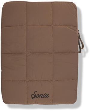 Sonix Puffy Laptop Sleeve Case & Tablet Sleeve | Compatible with 13-14 Inch Laptops and iPad Pro | Quilted Pillow Puffer Computer Bag Cover | 13-14 Inch | Mocha