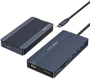 ACASIS 40Gbps M.2 NVMe SSD Enclosure,USB C Docking Station Dual HDMI Monitor
