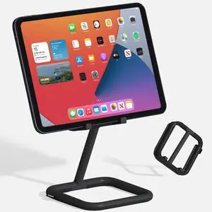 Bouncepad Go iPad Stand for Business & Leisure | iPad POS Stand | Adjustable Tablet & iPad Stand | Compatible with All Tablets & iPad Models | iPad Register Stand | Black