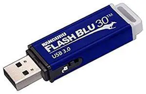 Kanguru FlashBlu30 - 64GB USB Flash Drive - Physical Write Protection Switch - Super Fast USB 3.0