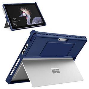 MoKo Case Fit Microsoft Surface Pro 7 Plus/Pro7/Pro 6/Pro 5/Pro 2017/Pro 4/Pro LTE, All-in-One Protective Rugged Cover Case with Pen Holder, Hand Strap, Compatible with Type Cover Keyboard, Blue