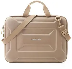 BAGSMART 15.6-16 inch Laptop Computer Case with Strap,Shockproof Waterproof Laptop Bag with Sturdy Handle,Carrying Laptop sleeve for 15" Dell,HP,Macbook Pros,Camel