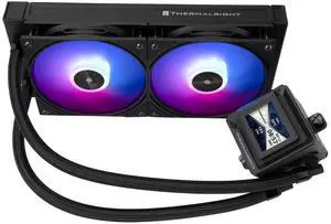 Thermalright FW SE 240 ARGB Black CPU Water Cooler with 2 PWM ARGB Fans, 2000RPM, IPS LCD Screen, 320 * 240 Resolution, PC Cooler for AM5, Intel LGA1851/1700