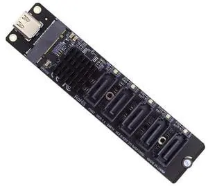xiwai 10Gbps USB Drive USB-C Type-C to NGFF Key B+M SATA 6Gbps 5 Ports Adapter Converter PM Port Multiplier Selector JMB575 JMS580