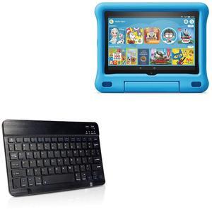 BoxWave Keyboard Compatible with  Fire HD 8 Kids Edition (10th Gen 2020) - SlimKeys Bluetooth Keyboard, Portable Thin with Chiclet-Style Keys - Jet Black