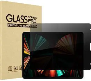ProCase for iPad Pro 12.9 4-Way Privacy Screen Protector 2022 2021 2020 2018, 360 Degree Anti-Spy Tempered Glass Film Guard for iPad Pro 12.9 Inch 6th 5th 4th 3rd