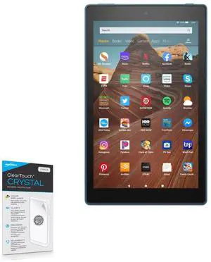 BoxWave Screen Protector Compatible with  Fire HD 10 (5th Gen 2015) - ClearTouch Crystal (2-Pack), HD Film Skin - Shields from Scratches