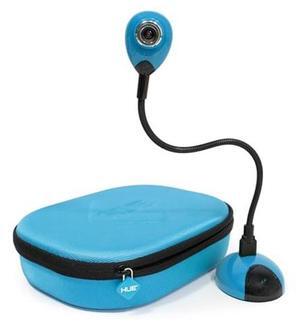 HUE HD Portable USB Video Conferencing Camera. Use as a Webcam for Live Streaming or a Document Camera for Teaching: Windows, macOS, Chromebook, Linux Compatibility (Blue with Carry Case)