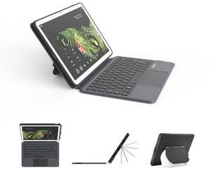 EIP Magnetix Keyboard Case for Google Pixel Tablet 11 inch (2023), Adjustable Viewing Angle, Detachable, Easy Carry, Protective Cover Compatible with Speaker Dock, 7 Backlight Color, US Layout