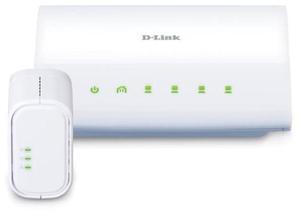 D-Link Systems, Inc. DHP-348AV PowerLine AV 4-Port Switch Mini Kit