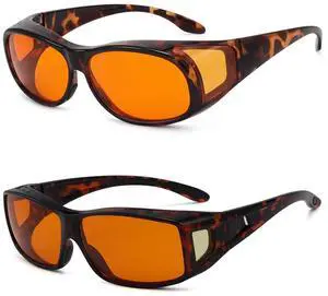 Eyekepper 2 Pack Fit Over Blue Light Blocking Glasses Wear Over Computer Eyeglasses