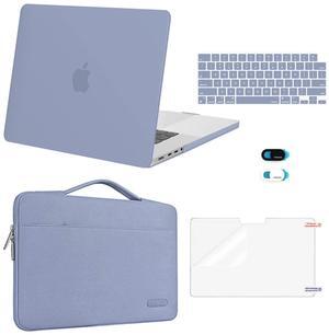 MOSISO Compatible with MacBook Pro 16 inch Case 2025 2024 2023 2022 2021 M4 M3 M2 M1 A3403 A3186 A2991 A2780 A2485 Pro Max, Hard Case&Sleeve Bag&Keyboard Skin&Webcam Cover&Screen Film, Lavender Gray