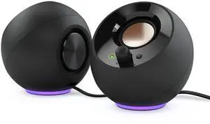 Creative Pebble SE Minimalist 2.0 USB-C Powered PC Speakers with RGB Lighting , 3.5 mm AUX-in, Up to 4.4W RMS Power for Computers and Laptops (Black)