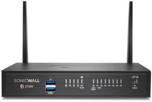 Sonicwall TZ270W Secure Upgrade Plus - 2YR Threat Edition (02-SSC-7321) | TZ270W Wireless Network Security Appliance with 2 Year Threat Protection Service Suite | Next-Generation Firewall