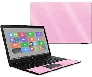MIGHTY SKINS "Glossy Glitter Skin for HP 17t Laptop 17.3"" (2017) - Pink | Protective, Durable High-Gloss Glitter Finish | Easy to Apply, Remove, and Change Styles | Made in The USA" (GL-HP17T-Solid P