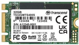 Transcend 32GB MTS400S M.2 2242 SATA III SSD, Internal Solid State Drive, Compatible with Laptop & PC Desktop, B+M Key, Dram Cache, B+M Key - TS32GMTS400S