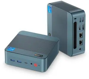 BOSGAME P2 Mini PC, Intel Alder Lake Core I7 12700H W 11 Pro Mini Computers, USB4(Support Thunderbolt 4), 32GB DDR4, 512GB NVMe SSD, Dual 2.5GbE LAN, WiFi 6E, Bluetooth 5.2
