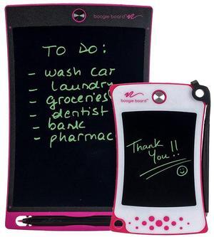 Boogie Board Jot Starter Kit with Jot Reusable Writing Tablet (8.5 in) and Jot Pocket Reusable Notepad (4.5 in), Pink