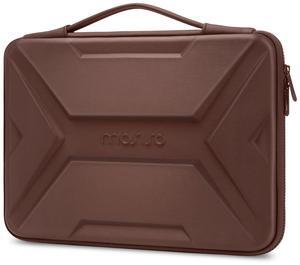 MOSISO 15-16 inch Laptop Hard Case, 15.6 inch Waterproof Shockproof Computer Bag Compatible with MacBook HP Dell,Artistic Geometric EVA Carrying Sleeve Laptop Case Hard Shell with Handle, Brown