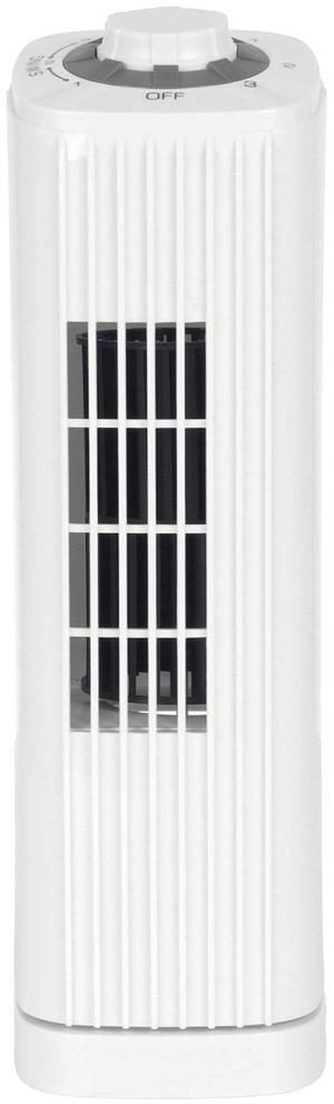 Optimus F-7348WH-F F-7348 3-Speed 50-Watt 14-In. Portable Ultra-Slim Desktop Oscillating Tower Fan (White)