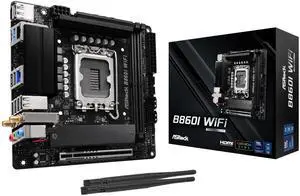 ASRock Intel Core Ultra B860 LGA1851 B860I WiFi 6E DDR5 8933 MHz 128GB M.2 Mini ITX Motherboard SATA3 6.0 Gb/s PCIe 5.0