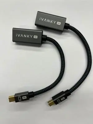 IVANKY 4K@60Hz Mini DisplayPort to HDMI Adapter 2Pack, Thunderbolt 1&2 to HDMI Adapter, Mini DP to HDMI Adapter for MacBook Air/Pro, Surface Pro/Dock/Book, Monitor, Projector-Grey,2pack