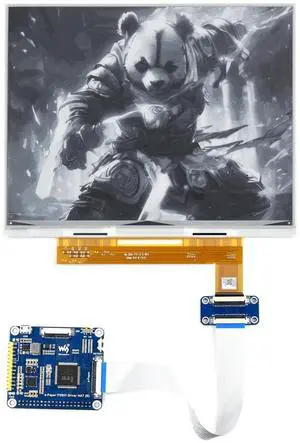 Waveshare 10.3inch E-Paper E-Ink Display HAT Compatible with Raspberry Pi4B/3B+/3B/2B/B+/A+/Zero/Zero W/WH/Zero 2W 1872x1404 Pixels Black/White 2-16 Grey Scales USB/SPI/I80 Supports Partial Refresh