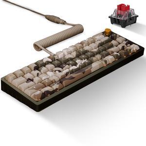 Das Keyboard DeltaForce 65 Jungle Camo Mechanical Keyboard - Hot-Swappable Switches, PBT Sublimation Keycaps, CNC Aluminum Gasket Mount, RGB Backlit - Compact Gaming & Typing Keyboard