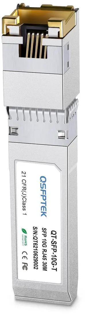 10GBASE-T SFP+ to RJ45, 10gagbit SFP Copper RJ-45, 10gbe SFP Module with RTL8261N Chip, Mini Gbic Network Transceiver Compatible with Cisco SFP-10G-T-S, Ubiquiti, and Other Open Switch
