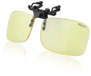 DUCO Clip-on Blue Light Blocking Computer Glasses Unisex Anti Blue Ray UV Blocking Glasses 8012