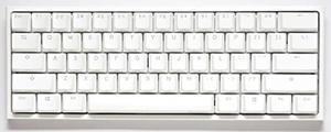 Ducky One 2 Pro Mini White Edition Mechanical Keyboard, RGB LED - Cherry Silver (US)
