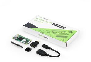 Raspberry Pi Zero 2 W Basic Kit, Header, Heatsink, USB Cable, HDMI Adapter (with Quad-core CPU,Bluetooth 4.2,BLE,onboard Antenna,etc.)