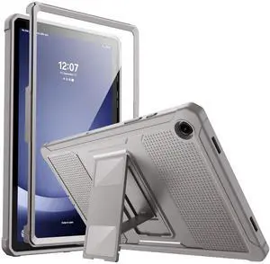 MoKo Case Fit Galaxy Tab A9 Plus 11-Inch 2023 (SM-X210/X216/X218), Shockproof Full Body Rugged Stand Back Cover Built-in Screen Protector Fit Galaxy Tab A9+ 11" 2023, Clay