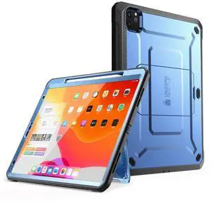 SUPCASE UB Pro Series Case for iPad Pro 11 2020, Support Apple Pencil Charging with Built-in Screen Protector Full-Body Rugged Kickstand Protective Case for iPad Pro 11 inch 2020 Release (Slate Blue)