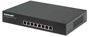 Intellinet 8 Port Gigabit Ethernet PoE+ Switch - 140W Power Budget - Endspan, Desktop or 19" Rackmount - IEEE 802.3at Compliant - 3 Yr Mfg Warranty - 560641