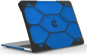 IBENZER Hexpact Compatible with New MacBook Air 13 Inch Case 2022 2021 2020 M1 A2337 A2179 A1932, Heavy Duty Protective Case for Apple Mac Air 13 Retina with Touch ID, Blue, HAT13-BL