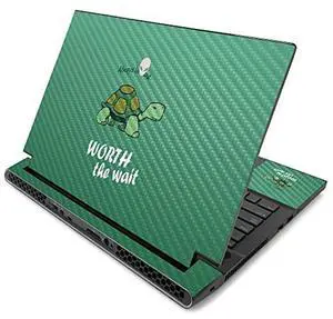 MightySkins Carbon Fiber Skin for Alienware m17 R2 (2019) - Late Turtle | Protective, Durable Textured Carbon Fiber Finish | Easy to Apply, Remove, and Change Styles | Made in The USA