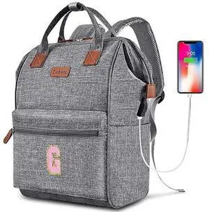 Personalized Initial Laptop Backpack for Women-Waterproof Teacher Backpack/College Backpack/Nurse Backpack for Work,Travel Bckapack with 15.6" Laptop Compartment-Birthday Gift for Women
