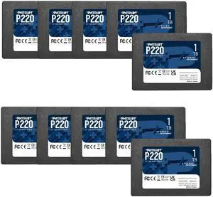Patriot P220 1TB Internal SSD - SATA 3 2.5" - Solid State Drive Retail 10 Pack - P220S1TB2510