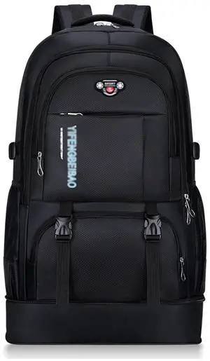 Aikelai Large 65L Expandable Travel Backpack for Men/Women,Carry on Backpack Personal Item Travel Bag Waterproof Laptop Backpack (Black)