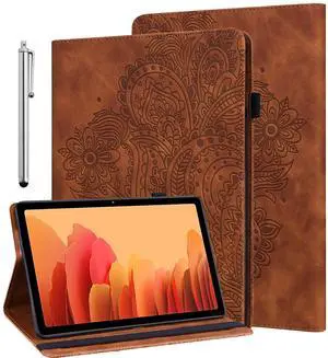 ALILANG Kindle Fire Max 11 Case with Stylus, PU Leather Stand Flip Cover for Fire Max 11 inch Tablet - Brown