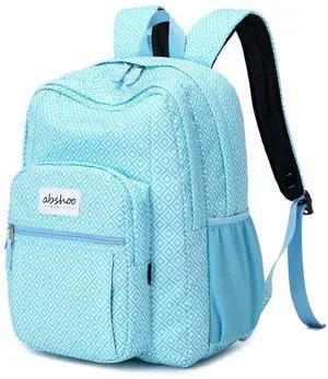 abshoo Classical Basic Womens Geometry School Backpack For College Teen Girls Water Resistant Bookbag (Geometry Blue)