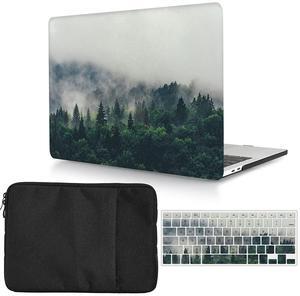 Bandless Case Compatible with MacBook Retina 12 inch 2017 2016 2015 Model A1534, Plastic Laptop Hard Shell Cover & Protective Sleeve Bag & Keyboard Skin - Forest