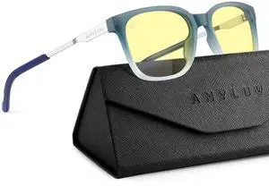 ANYLUV Blue Light Glasses for Men, Computer Gaming Glasses men, Stylish Anti Eyestrain Blue Light Blocking Glasses Men