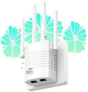 WiFi Signal Booster for Home - Repeater with Ethernet, 12880 Sq Ft Reach, 105 - Device Support