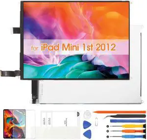 Screen Replacement for iPad Mini 1 LCD Display for iPad Mini 1st A1432 A1455 A1454 7.9 inch Panel Repair Parts Kit(Only LCD,Not Touch Digitizer)