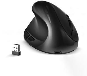 BeWishes Left Handed Mouse, 2.4G Wireless Vertical Mouse Ergonomic Mice, 3 Adjustable DPI (800/1200/1600), Less Noise,Specially for Small Hand Left-handers