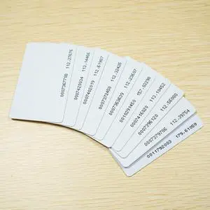 BOMFLORE RFID Access Control Keycard, 125khz EM4100, 100pcs, White