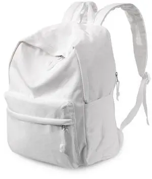 Buluzine DIY Canvas Backpack White Backpack Large Casual Daypack Satchel Laptop Backpack Unisex, standard
